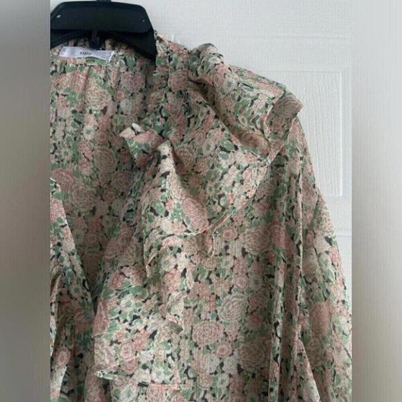 Romantic Boho Maxi Dress Mango Balloon Sleeve Whimsigoth - Picture 8 of 15